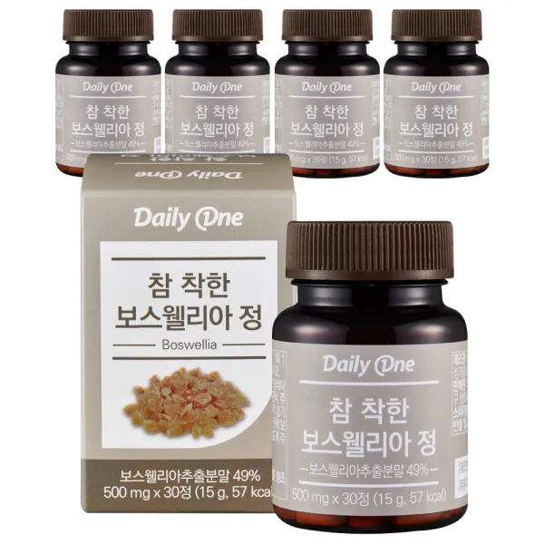 데일리원 참 착한 보스웰리아정 영양제, 30정, 5개