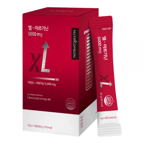 뉴트리커먼 XL 엘-아르기닌 5000mg, 300g, 1개