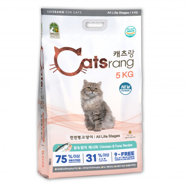 캐츠랑 NEW 전연령 올라이프 고양이 건식사료, 닭 + 참치, 5kg