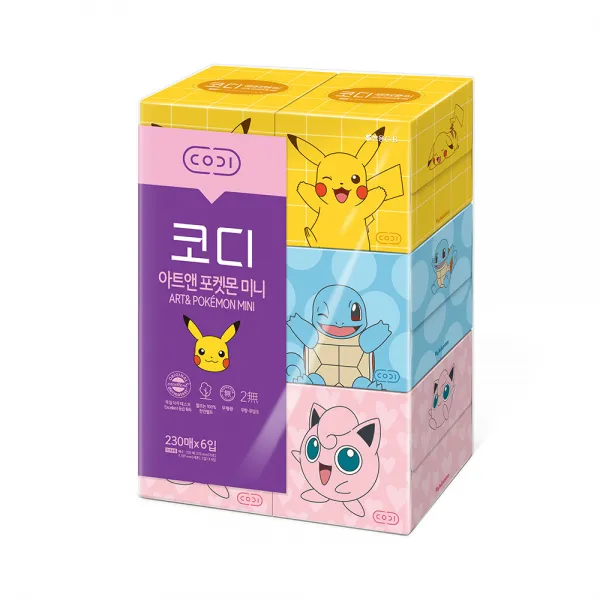 코디 아트앤 포켓몬 미니 2겹 랜덤발송, 6개입, 1개