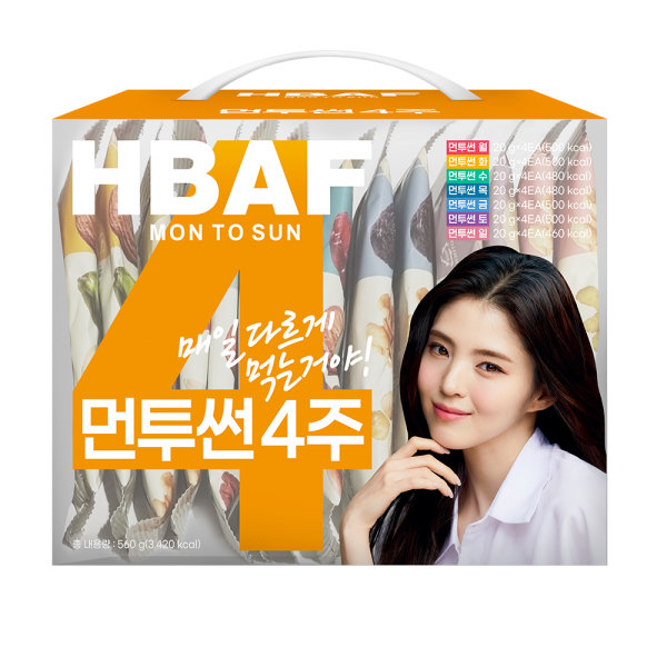 바프 먼투썬 4주 하루견과, 20g, 28개입