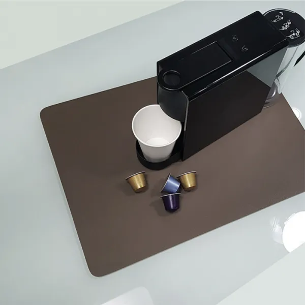 모던감 북유럽 방수 가죽질감 식탁매트 4p 브라운 45 X 33 Cm