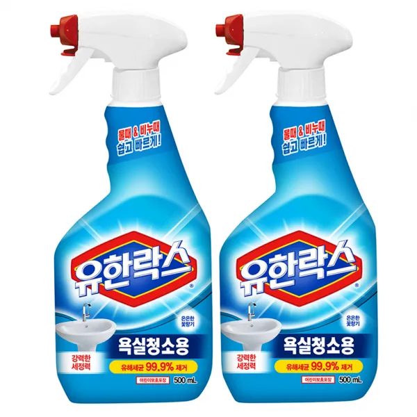 유한락스 욕실청소용 세정제, 500ml, 2개입