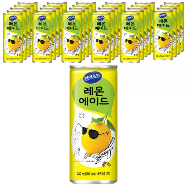 해태음료 썬키스트 레몬에이드, 30개, 240ml