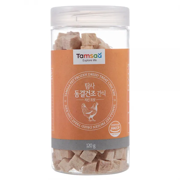 탐사 강아지 동결건조 간식, 치킨트릿, 120g, 1개