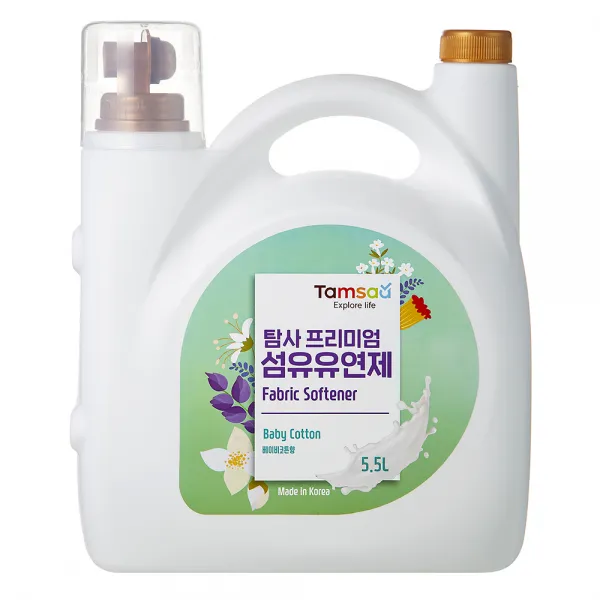 쿠팡 브랜드 탐사 프리미엄 섬유유연제 베이비코튼 5.5l 1개