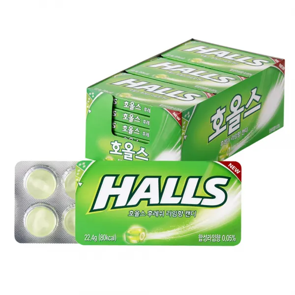 호올스 후레쉬 라임향 캔디, 22.4g, 18개입
