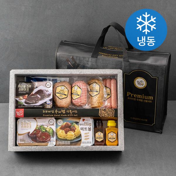 햇살푸드 명작 수제햄 4호 냉동 + 부직포가방 1720g 1세트