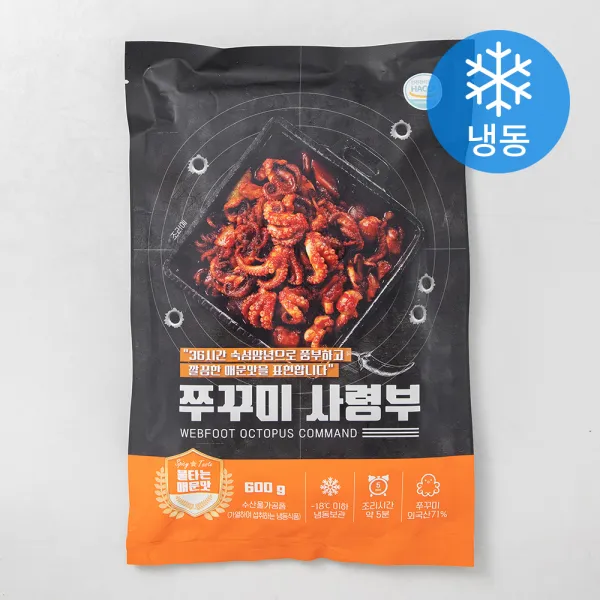 쭈꾸미 사령부 불타는 매운맛 (냉동), 600g, 1개