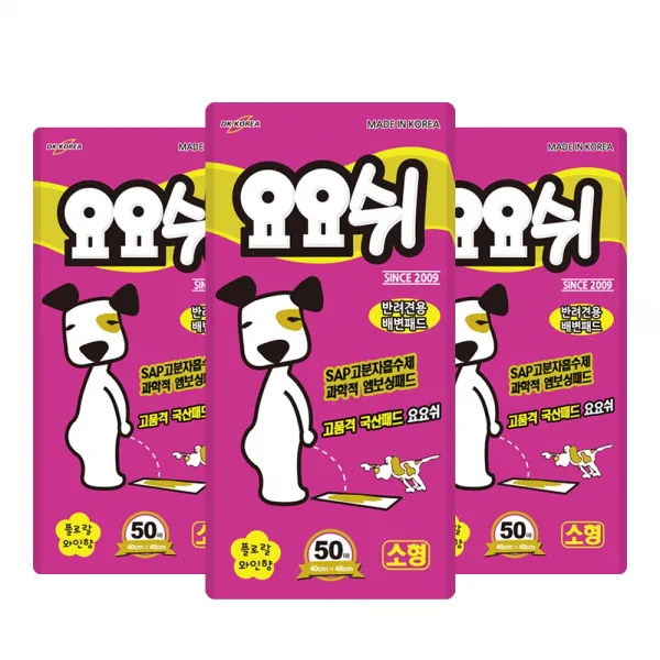 요요쉬 배변패드 플로랄와인향 50매 3개