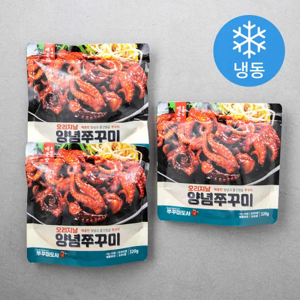 쭈꾸미도사 양념쭈꾸미 (냉동), 320g, 3팩