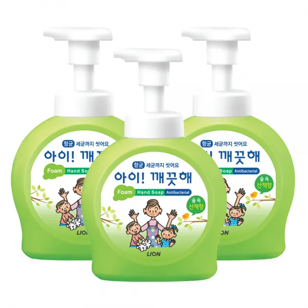 아이깨끗해 핸드솝 숲 속 산책향, 490ml, 3개