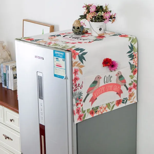 페어링 북유럽풍1 냉장고 덮개 커버 꽃무늬 F