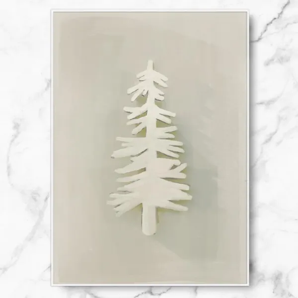 인테리어 겨울 나무 메탈 액자 화이트