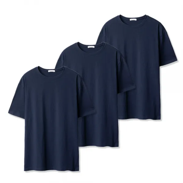 언탭트 20수 라운드 무지 반팔 면티셔츠 3p