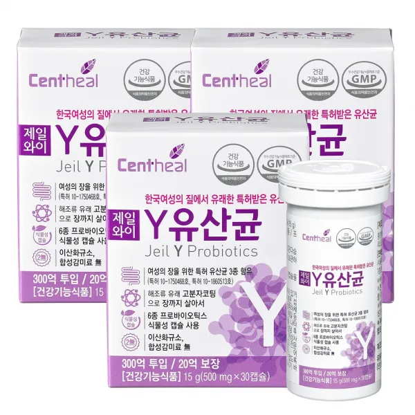 쎈트힐 여성 질유래 제일와이 Y유산균, 30정, 3개