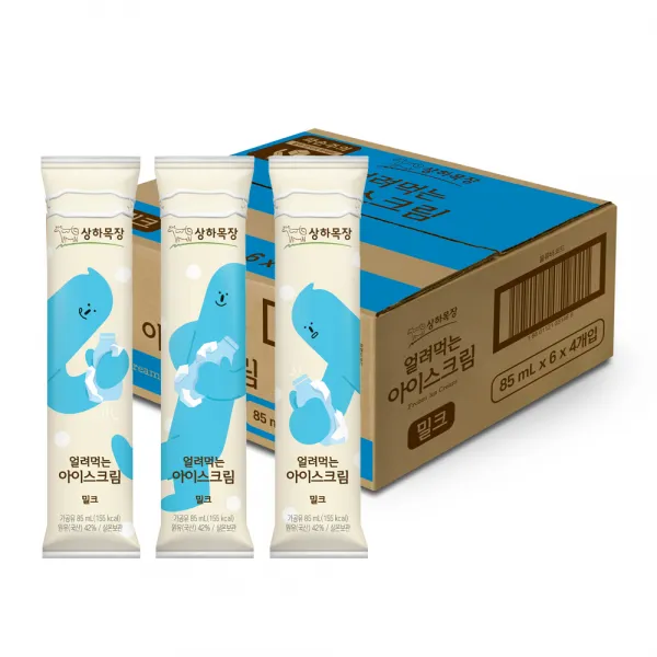 상하목장 얼려먹는 아이스크림 밀크 85ml 24개