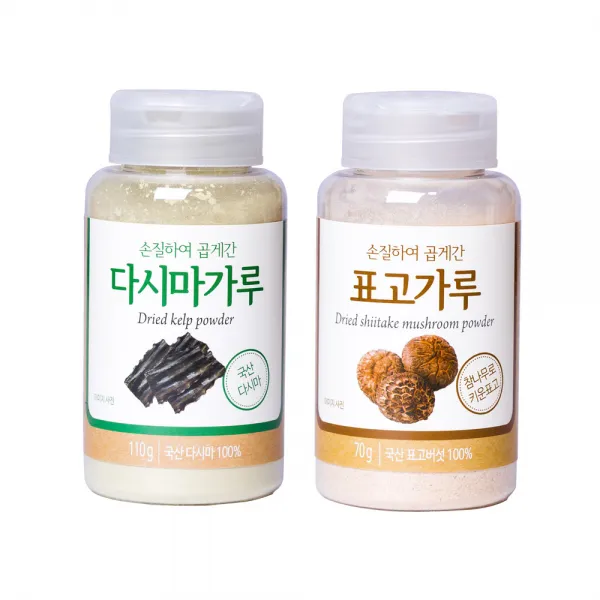 손질하여 곱게간 다시마가루 110g + 표고가루 70g 세트, 1세트