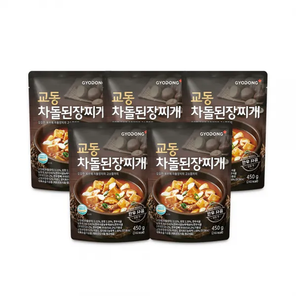 교동식품 차돌 된장찌개, 450g, 5개