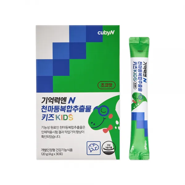 큐비앤 기억력엔 천마등복합추출물 키즈 30p, 1개, 120g
