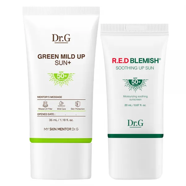 닥터지 그린마일드 업 선 플러스 SPF50+ PA++++ 35ml + 레드 블레미쉬 수딩 업 선 20ml 세트, 1세트