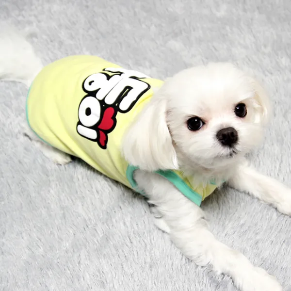 도기코디 강아지 막둥이 나시, 노랑