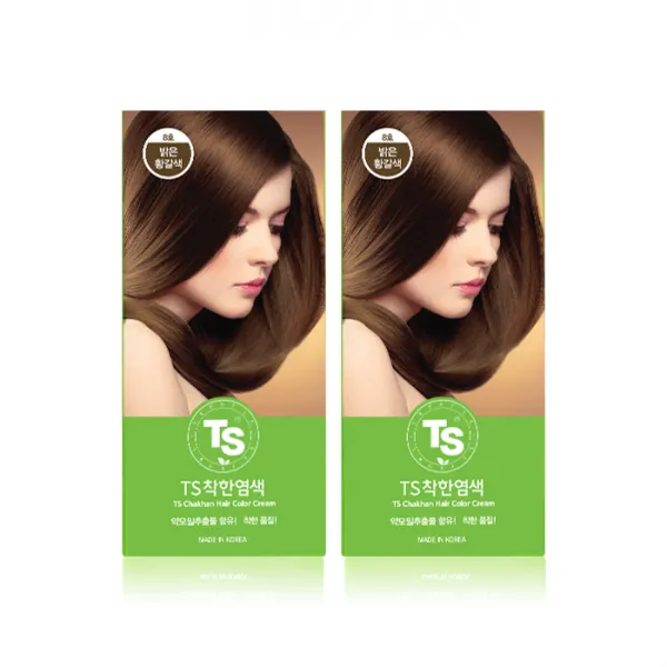 TS 착한염색 120g, 8호 밝은황갈색, 2개