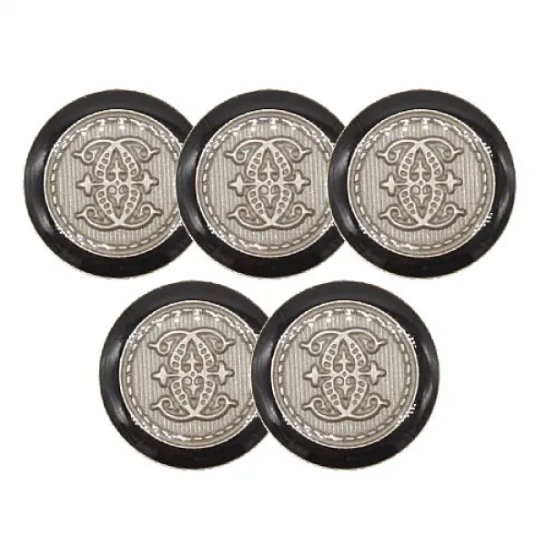 금속 고급 포인트 정장 단추 샤넬 15mm, 니켈블랙, 5개