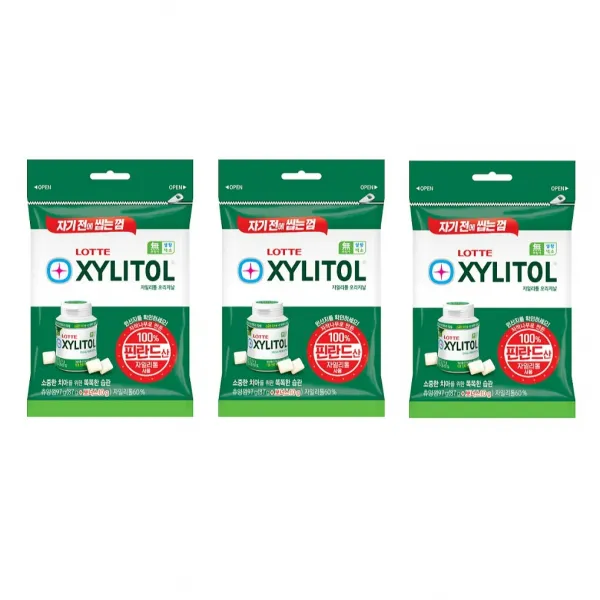 자일리톨 오리지날 리필, 97g, 3개