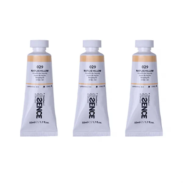 신한에쎈스 아크릴 컬러 물감 Tube A 시리즈 네이플스 옐로 3p, 1색, 50ml