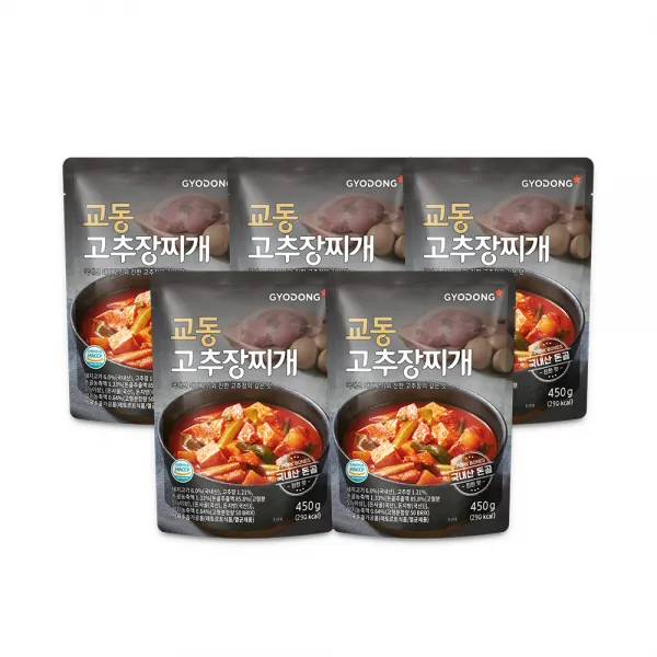 교동식품 고추장 찌개, 450g, 5개