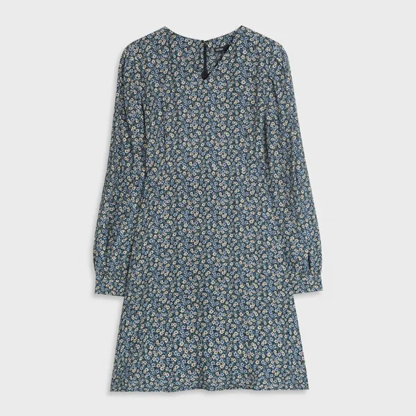 미쏘 플라워 셔링디테일 미니원피스