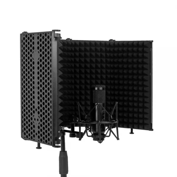 컴썸 접이식 리플렉션 폴딩 마이크 팝필터, S-950, 블랙