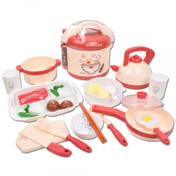 오즈토이 스팀 디너 밥솥 소꿉 주방놀이 46a 핑크