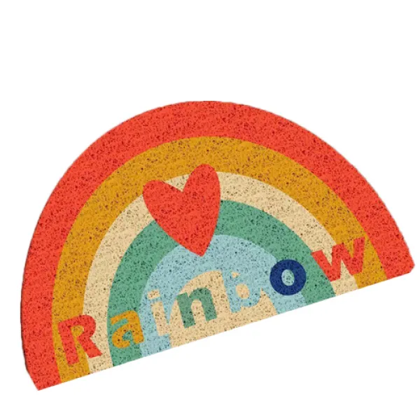 더플로우컴퍼니 귀여운 동물 친구 반원형 현관 발매트 07