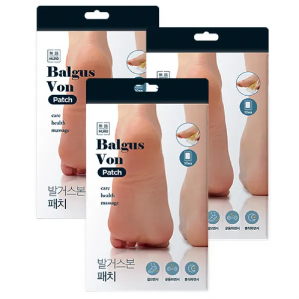 무로 발거스본 발바닥 패치, 3개, 10개입