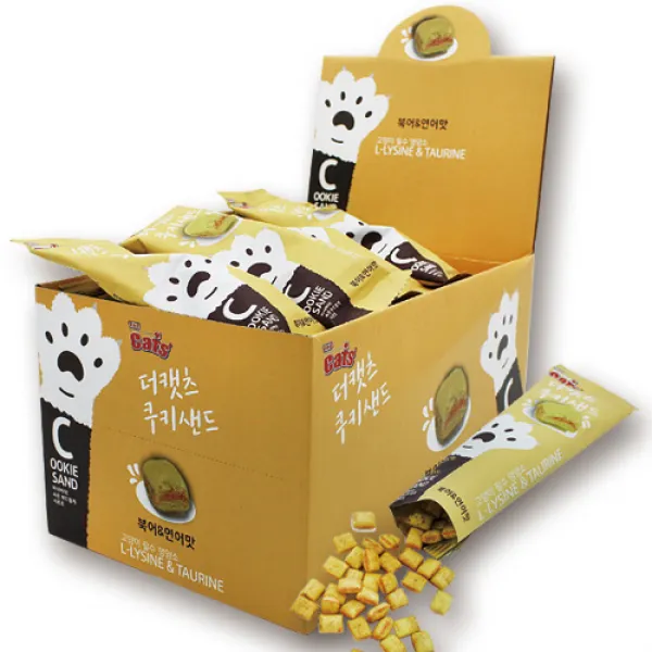 더캣츠 쿠키샌드 고양이간식 20g, 북어 + 연어 혼합맛, 30개