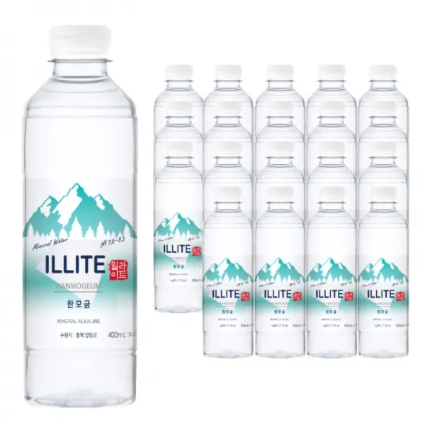 일라이트 한모금 알칼리성 미네랄워터, 400ml, 20개