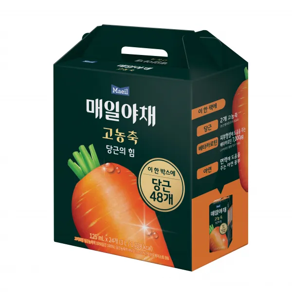매일야채 고농축 당근의 힘 주스 선물세트, 24개, 125ml