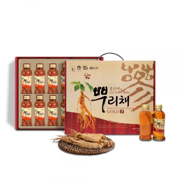 이비채 홍삼액에 인삼이 뿌리채 건강음료 120ml 12개