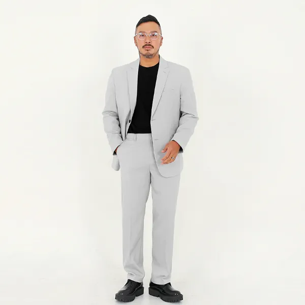 파이브라지 남성용 오버핏 스판 데일리 빅사이즈 정장 세트
