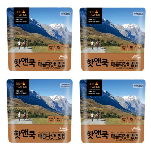 이지밥 핫앤쿡 매콤짜장비빔밥, 120g, 4개