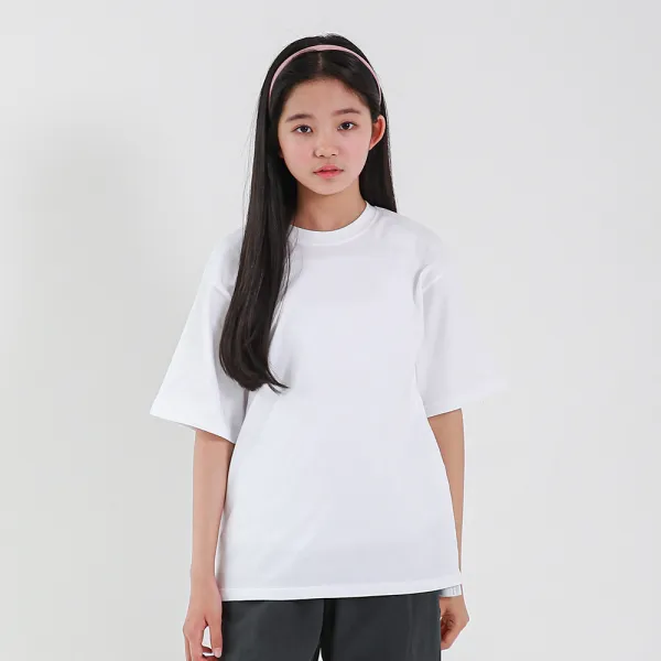더데일리 아동용 반팔 레이어드 라운드 티셔츠