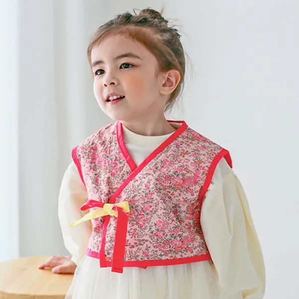 고잉키즈 여아용 수려꽃 한복 저고리