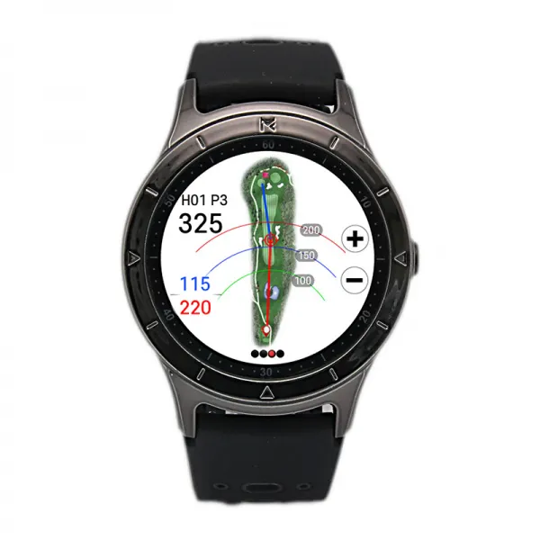 마이캐디 시계형 GPS 골프 거리측정기, M1, 블랙