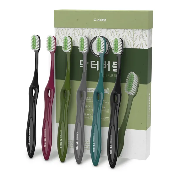 닥터버들 이중미세모 칫솔 6종 세트, 6개입, 1세트