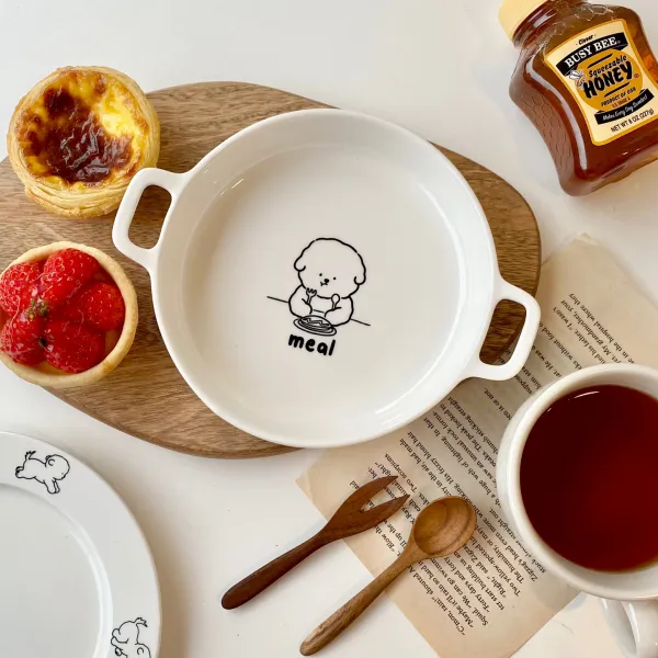 떡국누나 위드밀 플레이팅 접시, 혼합색상