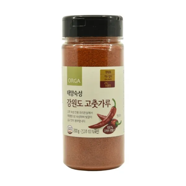 올가홀푸드 태양숙성 강원도 고춧가루, 1개, 200g