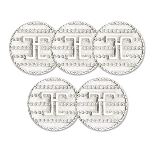 코트 가디건 단추 이케인 18mm, 은반광, 5개