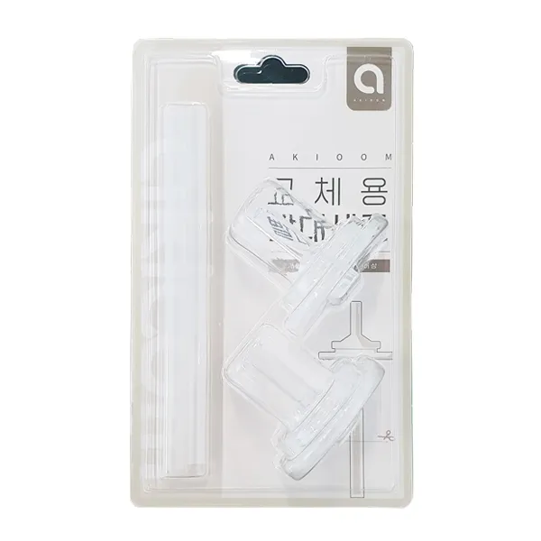 교체용 빨대 + 빨대꼭지 2p 세트, 투명, 1세트